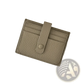Ultra Thin Minimalist Textured Leather Card Holder with Strap