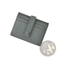 Ultra Thin Minimalist Textured Leather Card Holder with Strap