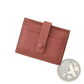 Ultra Thin Minimalist Textured Leather Card Holder with Strap