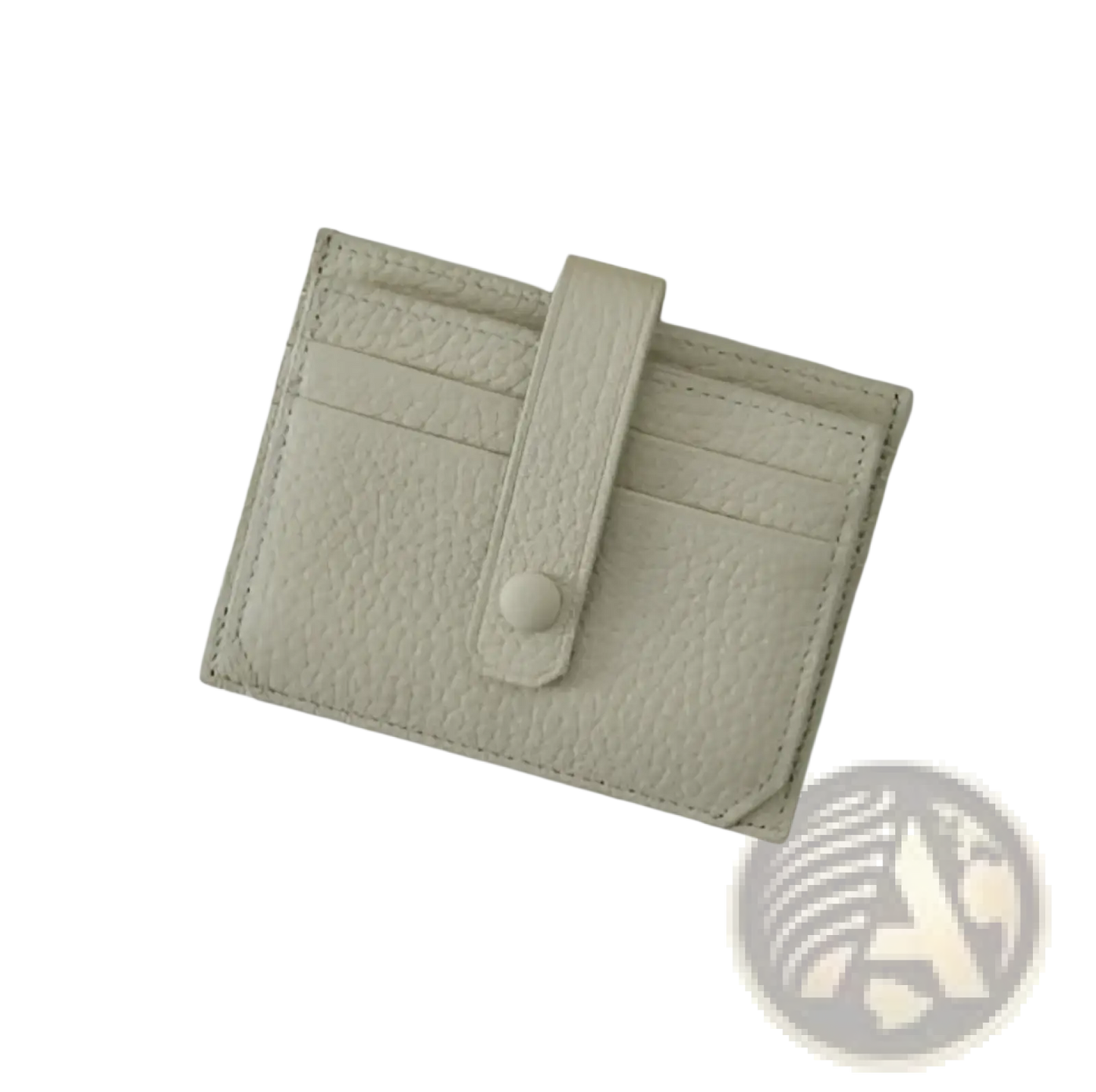Ultra Thin Minimalist Textured Leather Card Holder with Strap