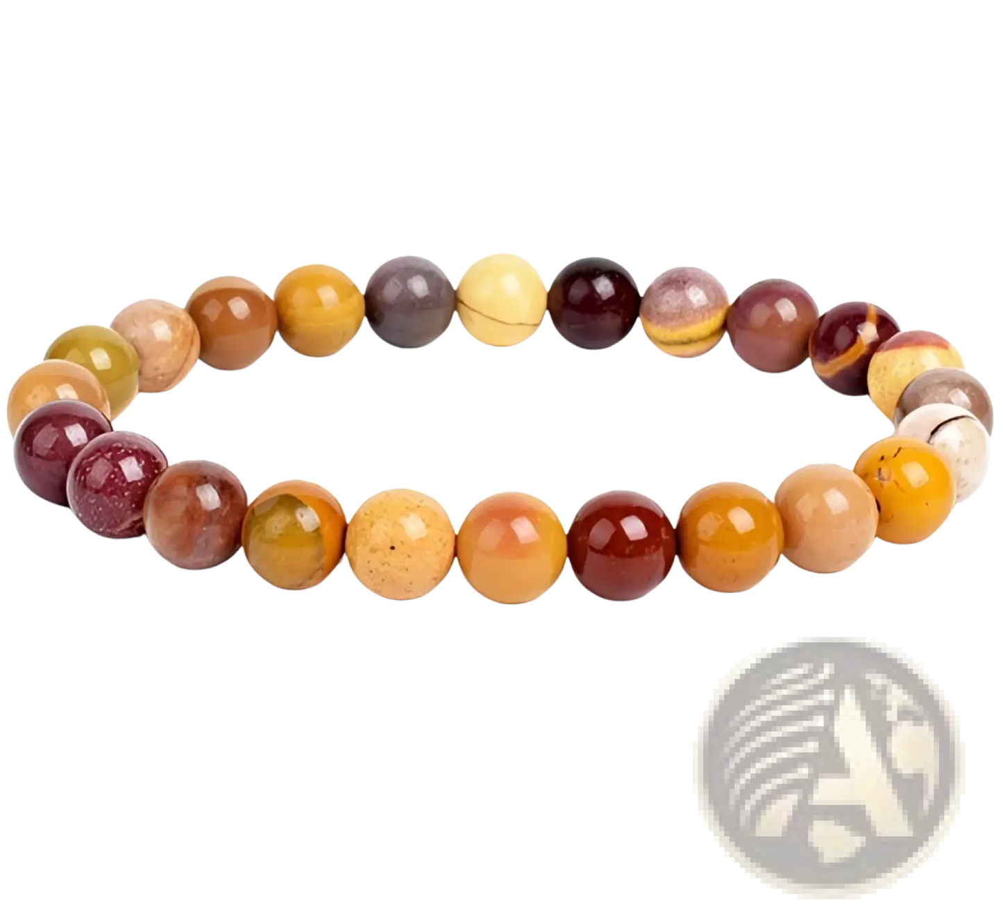 Unisex 8mm Polished Agate and Amethyst Stretch Bracelet