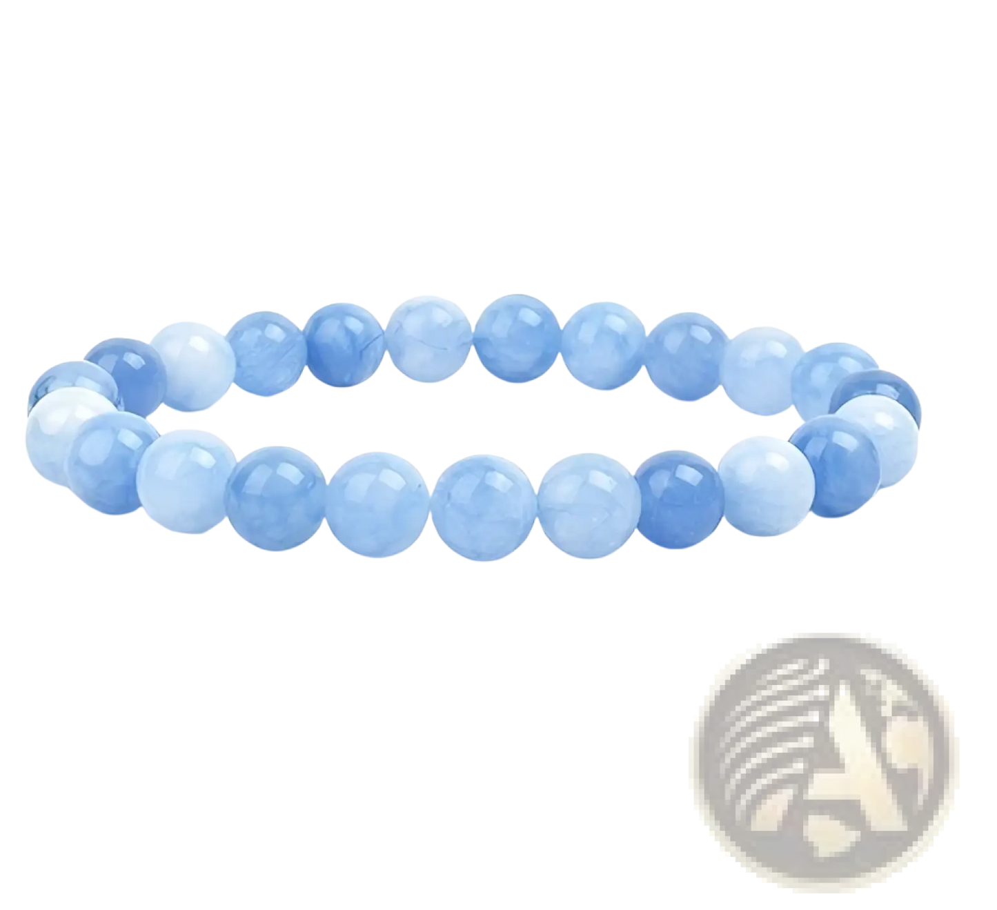 Unisex 8mm Polished Agate and Amethyst Stretch Bracelet