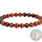 Unisex 8mm Polished Agate and Amethyst Stretch Bracelet