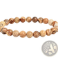 Unisex 8mm Polished Agate and Amethyst Stretch Bracelet