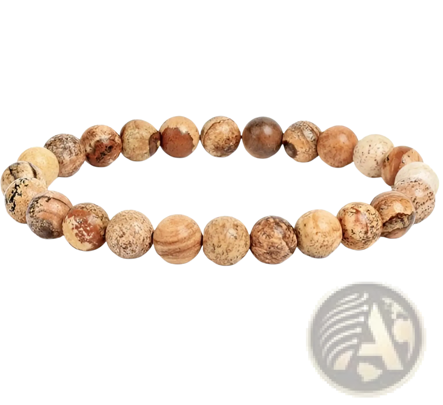 Unisex 8mm Polished Agate and Amethyst Stretch Bracelet
