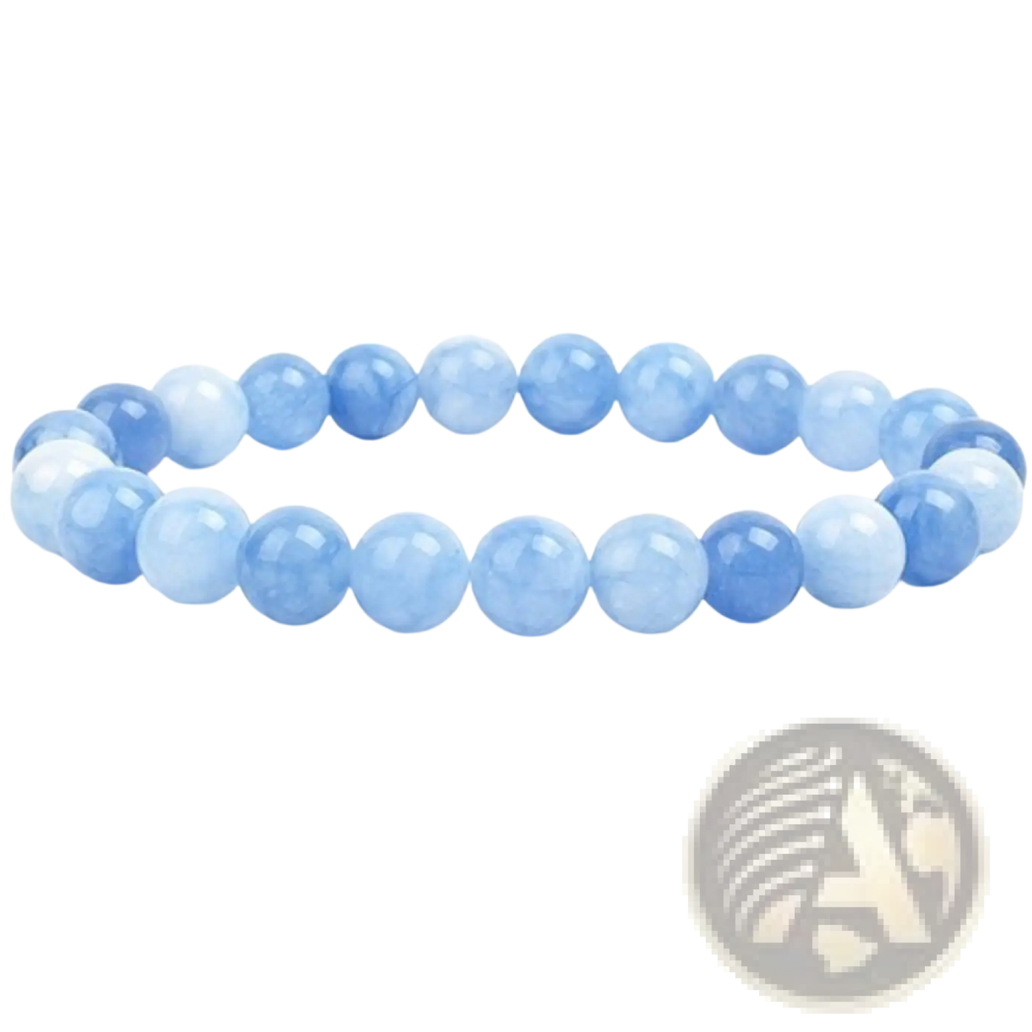 Unisex 8mm Polished Agate and Amethyst Stretch Bracelet