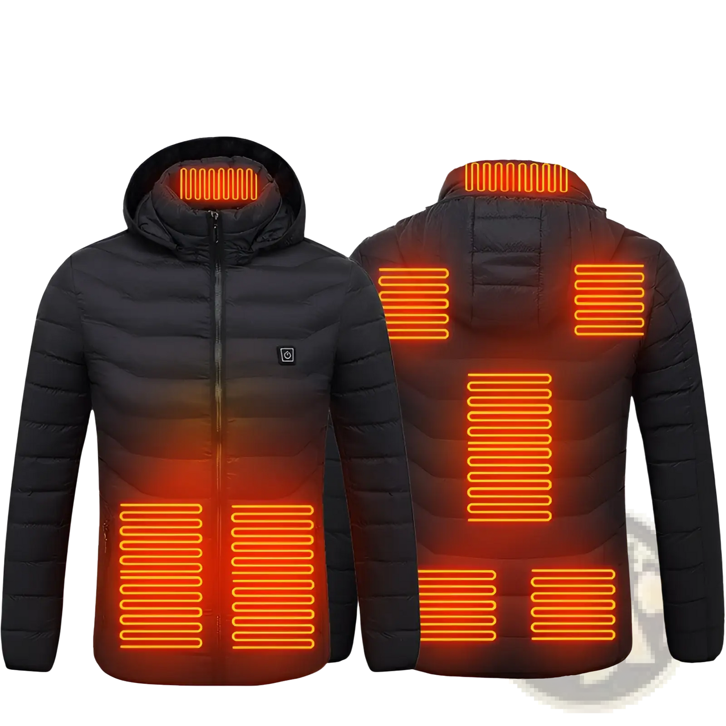Unisex 9 Zone Electric Heated Hooded Puffer Jacket