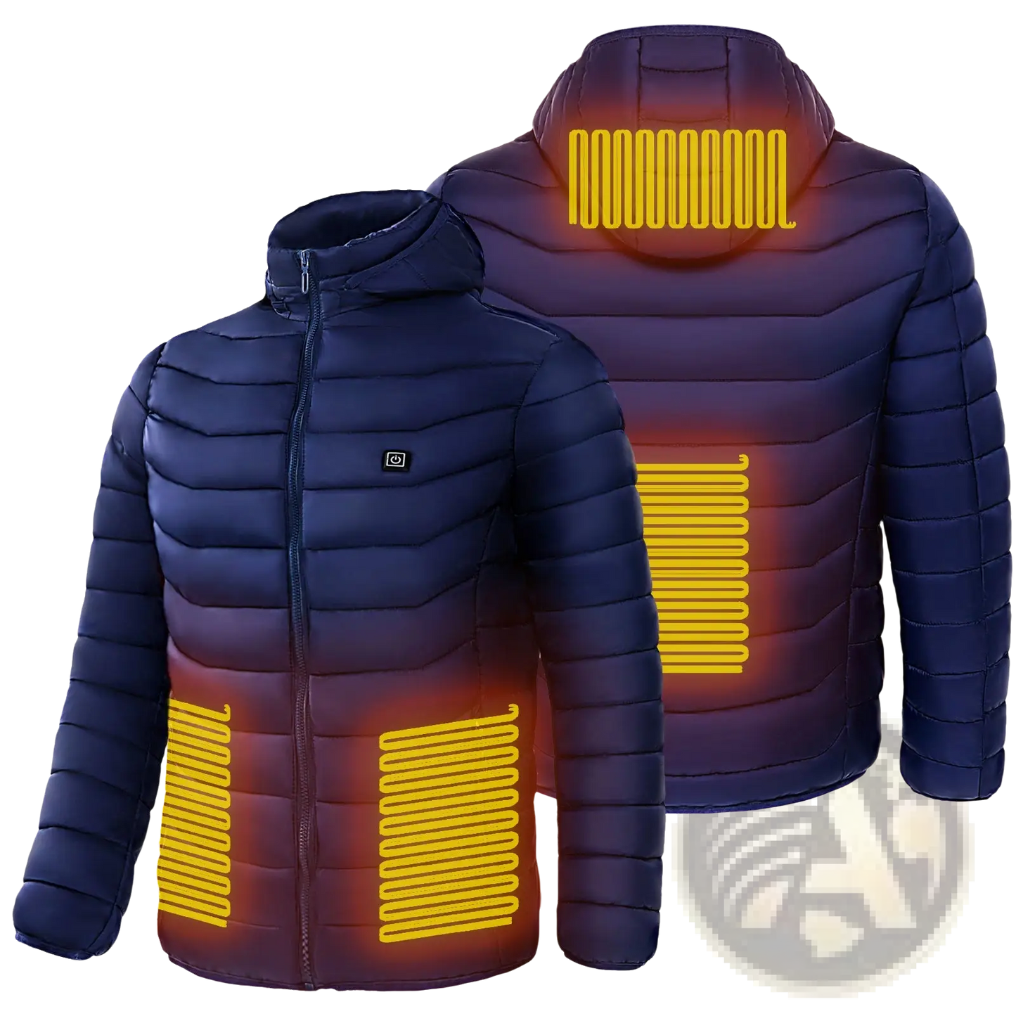 Unisex 9 Zone Electric Heated Hooded Puffer Jacket