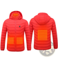 Unisex 9 Zone Electric Heated Hooded Puffer Jacket