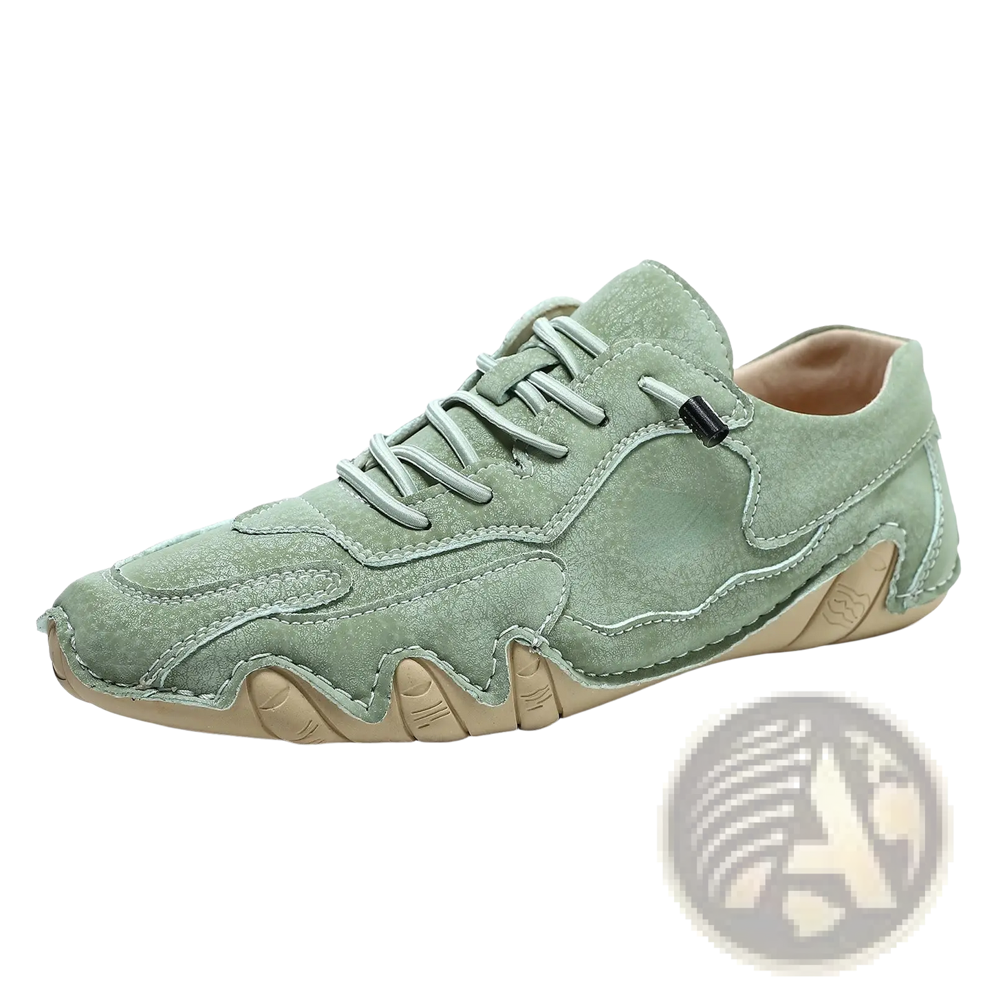 Unisex Suede Casual Sneakers with Wavy Rubber Soles