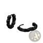 Unisex Vintage Textured Skull Hoop Earrings