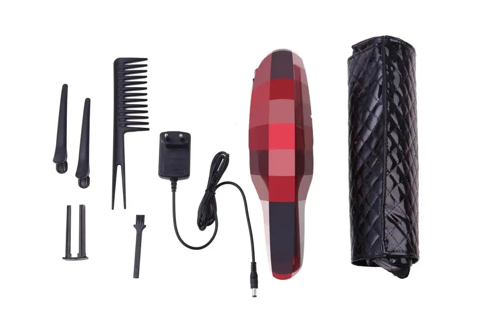 Professional Cordless Hair Clipper with Quilted Travel Case
