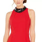 Vestido feminino Taylor com decote lantejoulas e bainha, vermelho, tamanho 12Av/Md/Rg