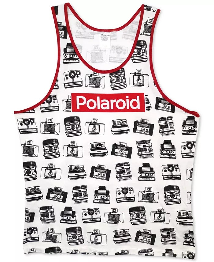 Camiseta masculina estampada Polaroid Changes, branca, tamanho pequeno