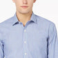 Camisa social listrada masculina Club Room Classic/Regular Fit, azul-marinho, tamanho 18X34-35