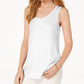 Blusa feminina com decote redondo Maison Jules, branca, tamanho médio