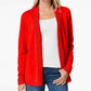 Cardigan feminino Charter Club com frente aberta, vermelho, tamanho grande