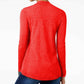 Cardigan feminino Charter Club com frente aberta, vermelho, tamanho grande