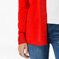 Cardigan feminino Charter Club com frente aberta, vermelho, tamanho grande