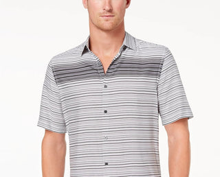 Camisa listrada degradê masculina Alfani preta tamanho pequeno
