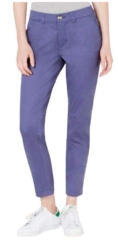 Calça feminina slim Maison Jules, azul-marinho, tamanho 8
