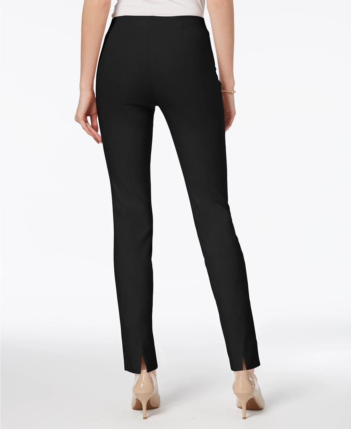 Calça Chelsea Petite Tummy-Control Feminina Charter Club Preta Tamanho 14 P