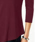 JM Collection Top feminino de ombro descoberto vermelho tamanho X-G