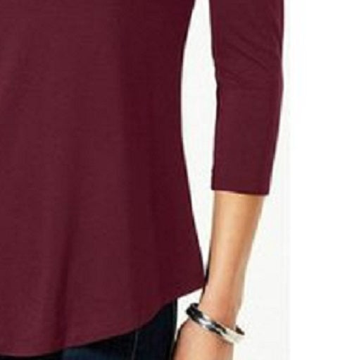 JM Collection Top feminino de ombro descoberto vermelho tamanho X-G