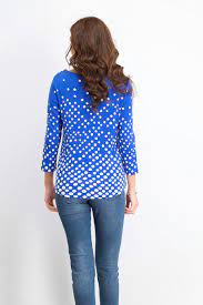 Camiseta feminina Charter Club de algodão Pima com estampa de botões e ombros, azul, tamanho extra pequeno