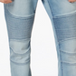 Calça jeans masculina American Rag Slim Fit Stretch Destroyed Moto Azul Tamanho 38X32