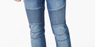Calça jeans masculina American Rag Slim Fit Moto Azul Tamanho 36X34