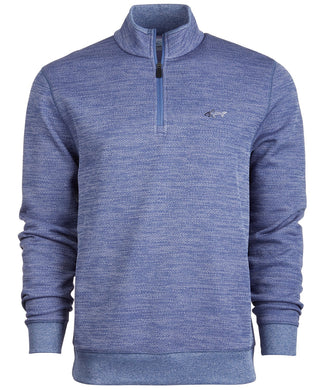 Greg Norman Men's Rapiwarm Quarter Zip Herringbone Sweater Gray Size Extra Large