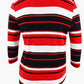 Charter Club Feminino Pima Algodão Botão Ombro Listrado Top Vermelho Multi Tamanho Pequeno