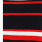 Charter Club Feminino Pima Algodão Botão Ombro Listrado Top Vermelho Multi Tamanho Pequeno