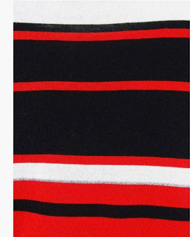 Charter Club Feminino Pima Algodão Botão Ombro Listrado Top Vermelho Multi Tamanho Pequeno