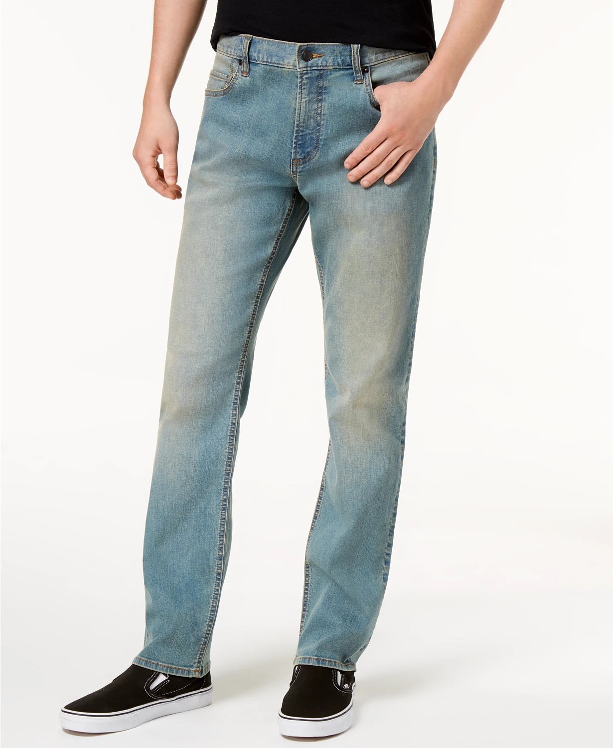 Calça jeans reta masculina American Rag azul tamanho 36x34
