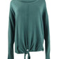 Suéter feminino estilo &amp; co com amarração frontal, tamanho pequeno, verde, médio