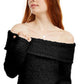 Suéter feminino INC Chenille com gola alta, preto, tamanho pequeno