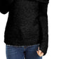 Suéter feminino INC Chenille com gola alta, preto, tamanho pequeno