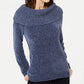 Suéter feminino de gola alta em chenille da INC International Concepts, tamanho médio, Inkberry