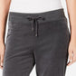 Calça feminina Charter Club de veludo cinza tamanho XX-G