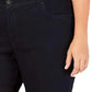 Calça jeans feminina estilo &amp; co com controle de barriga e perna reta, tamanho 16W