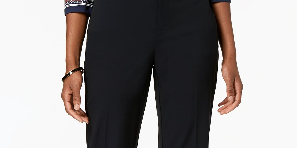 Calças femininas Charter Club verde-escuro tamanho 14