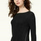 Suéter túnica feminino de malha waffle com zíper lateral, preto, tamanho pequeno e pequeno da INC International Concepts