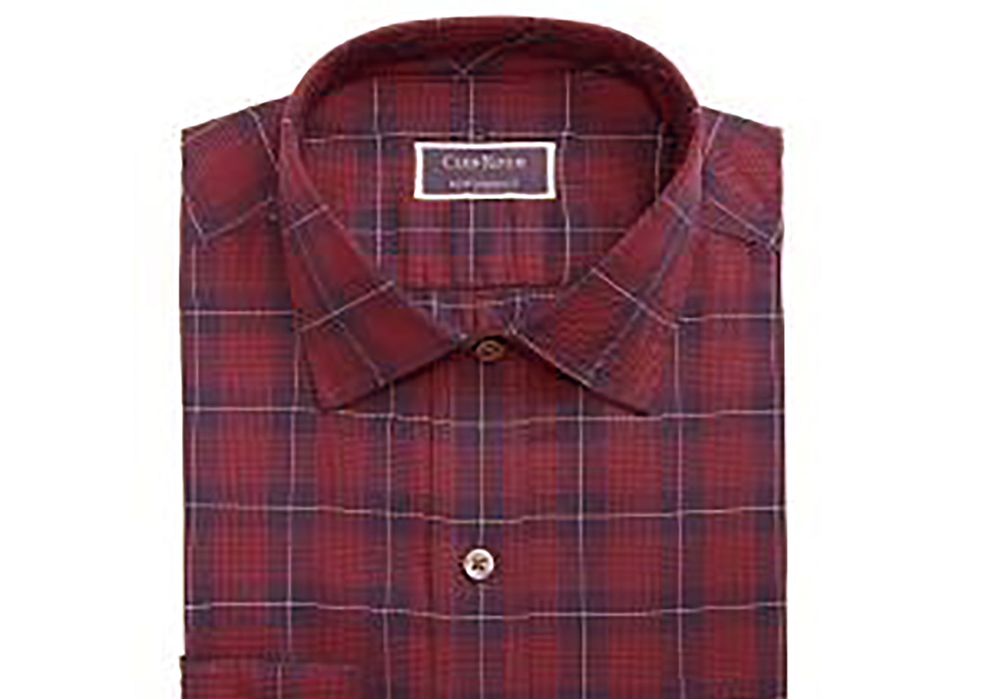 Camisas sociais masculinas Club Room Classic/Regular Fit Stretch Variadas Xadrez Vermelhas Tamanho 16X34-35