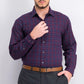 Camisa social masculina Club Room Classic/Regular Fit, sarja elástica, xadrez pied-de-poule, vermelha, tamanho 17,5 x 36-37"
