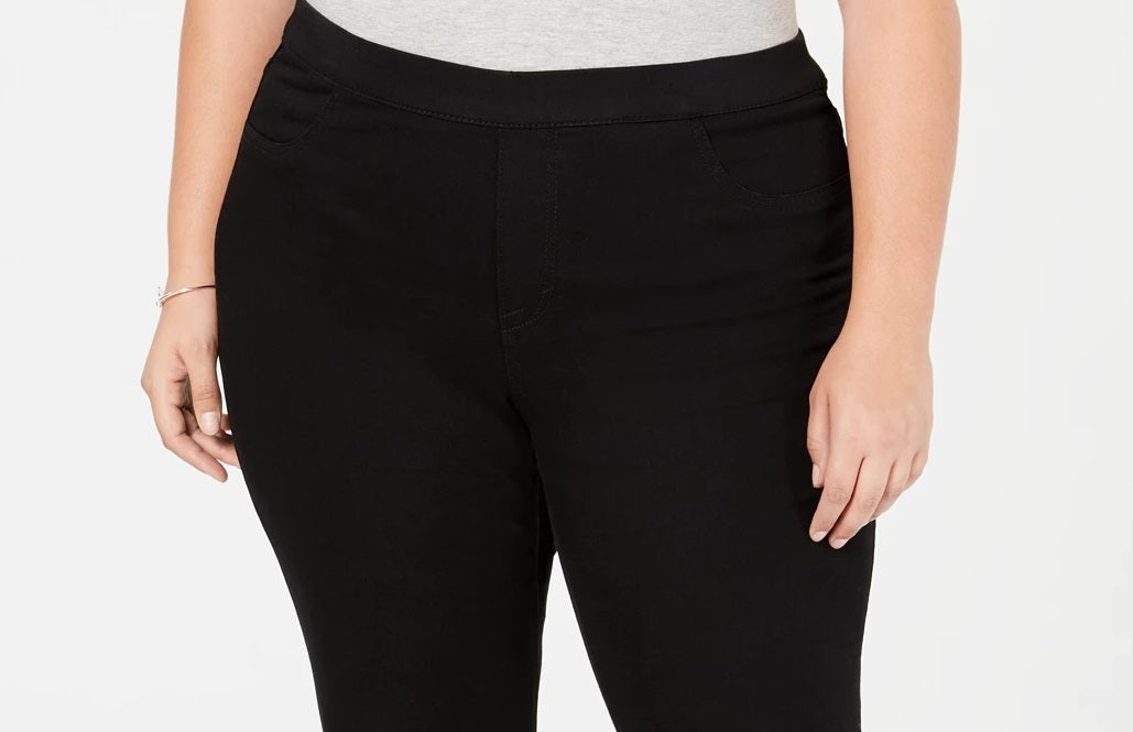 Calças jegging plus size femininas Style &amp; Co, pretas, tamanho 20W