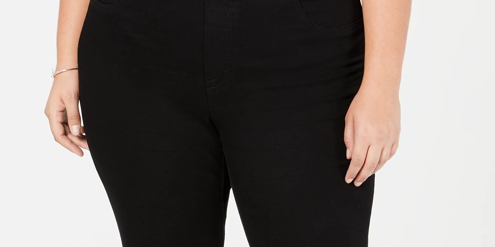 Calças jegging plus size femininas Style &amp; Co, pretas, tamanho 24