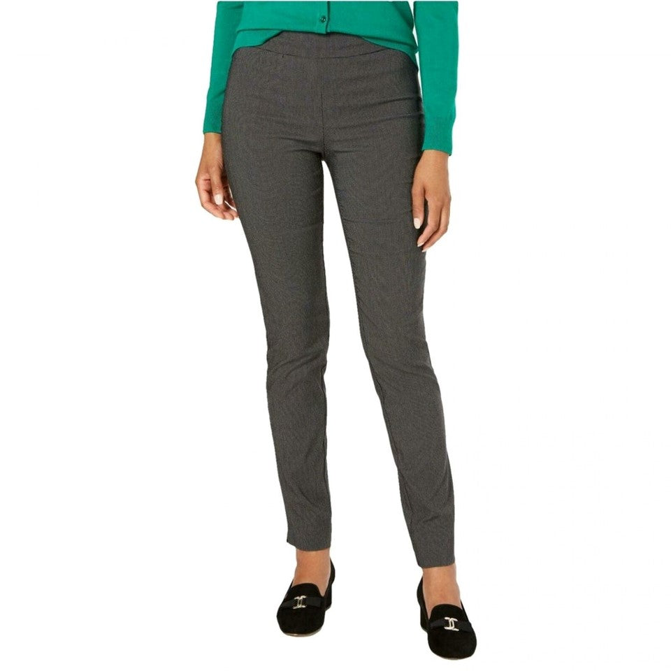 Calça skinny feminina Charter Club com controle de barriga, cinza mesclado, tamanho 10