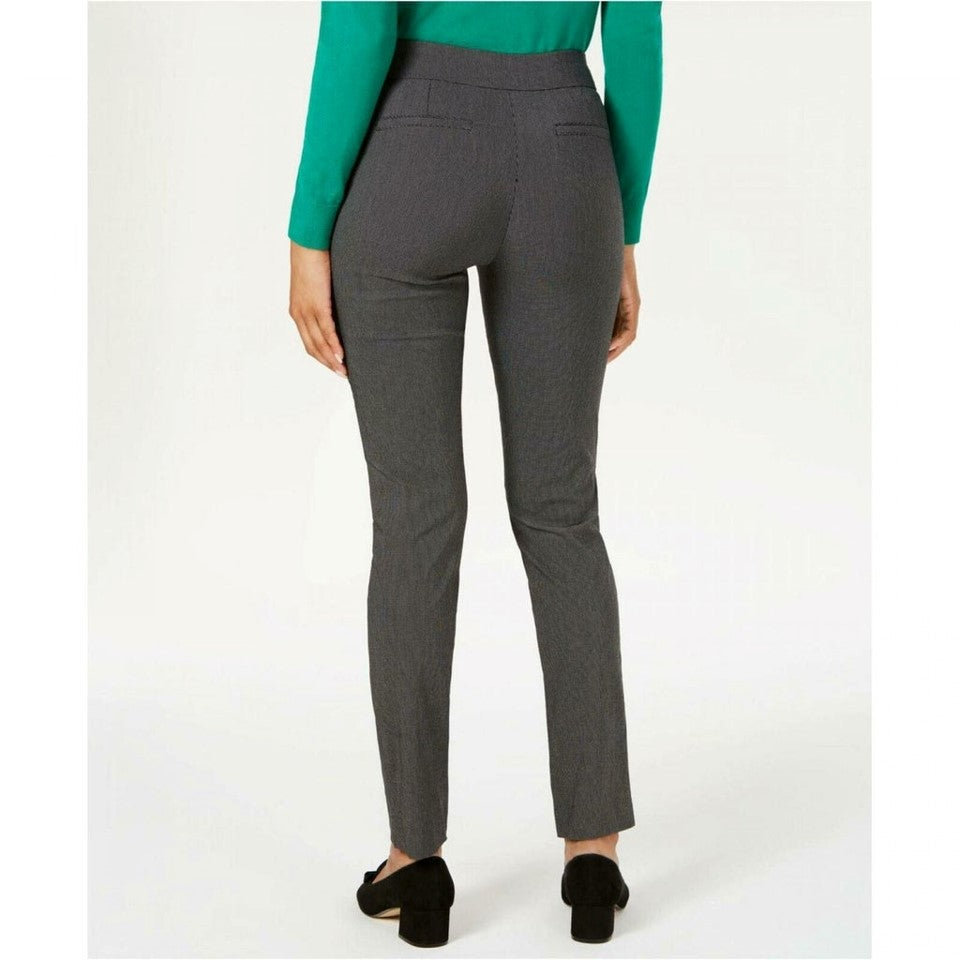 Calça skinny feminina Charter Club com controle de barriga, cinza mesclado, tamanho 10